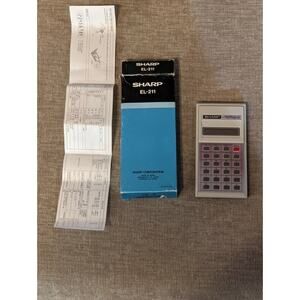 Vintage SHARP Calculator EL-211 Basic Pocket Handheld - WORKING CONDITION VTG